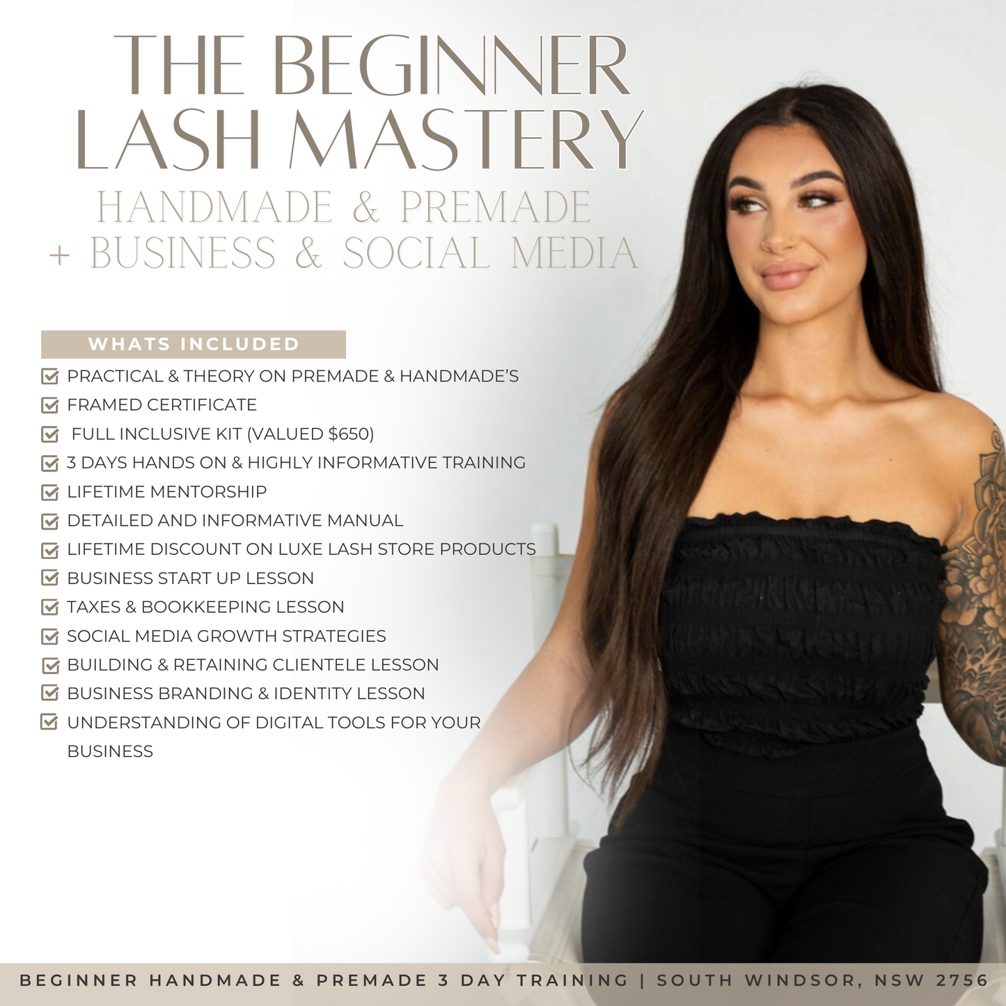 Beginner (3 day in-person) Premade & Handmade Lash Training