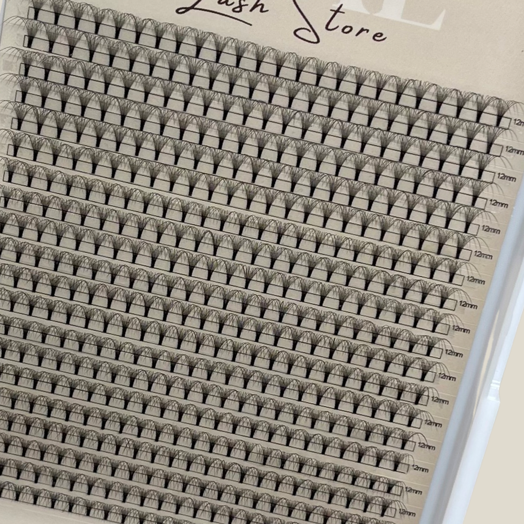 10D Premade Volume Fans Ultra Dark XL Lash Trays - D Curl