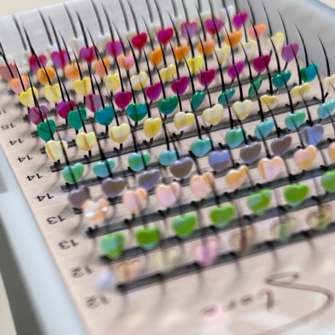 Premade Lash Decal Spikes with Love Hearts