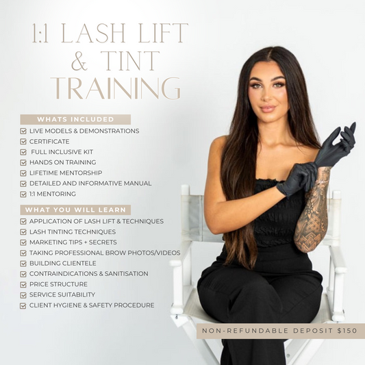 1:1 or 1:2 Lash Lift & Tint Training (In person)
