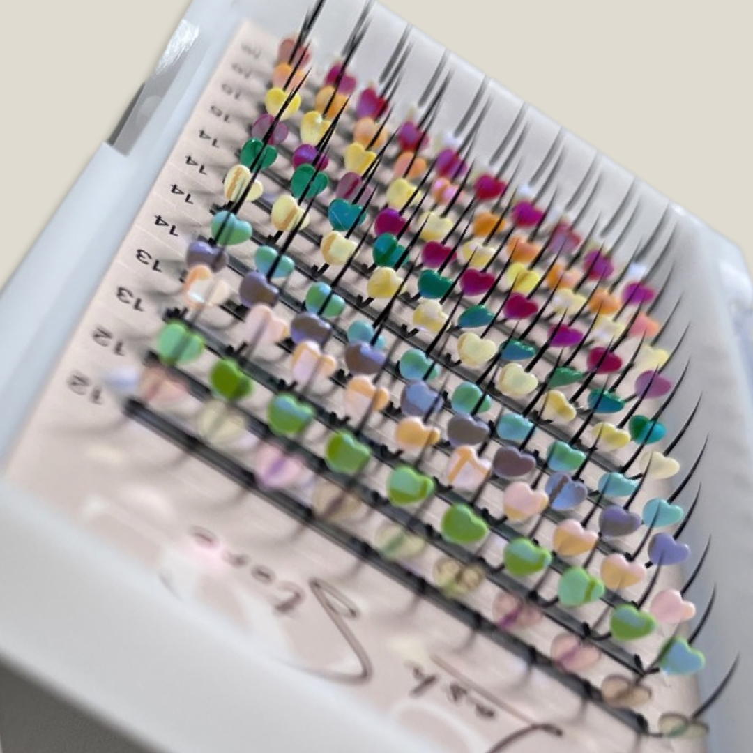 Premade Lash Decal Spikes with Love Hearts