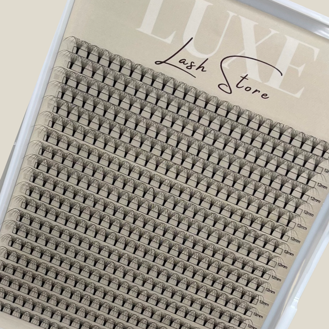 10D Premade Volume Fans Ultra Dark XL Lash Trays - D Curl