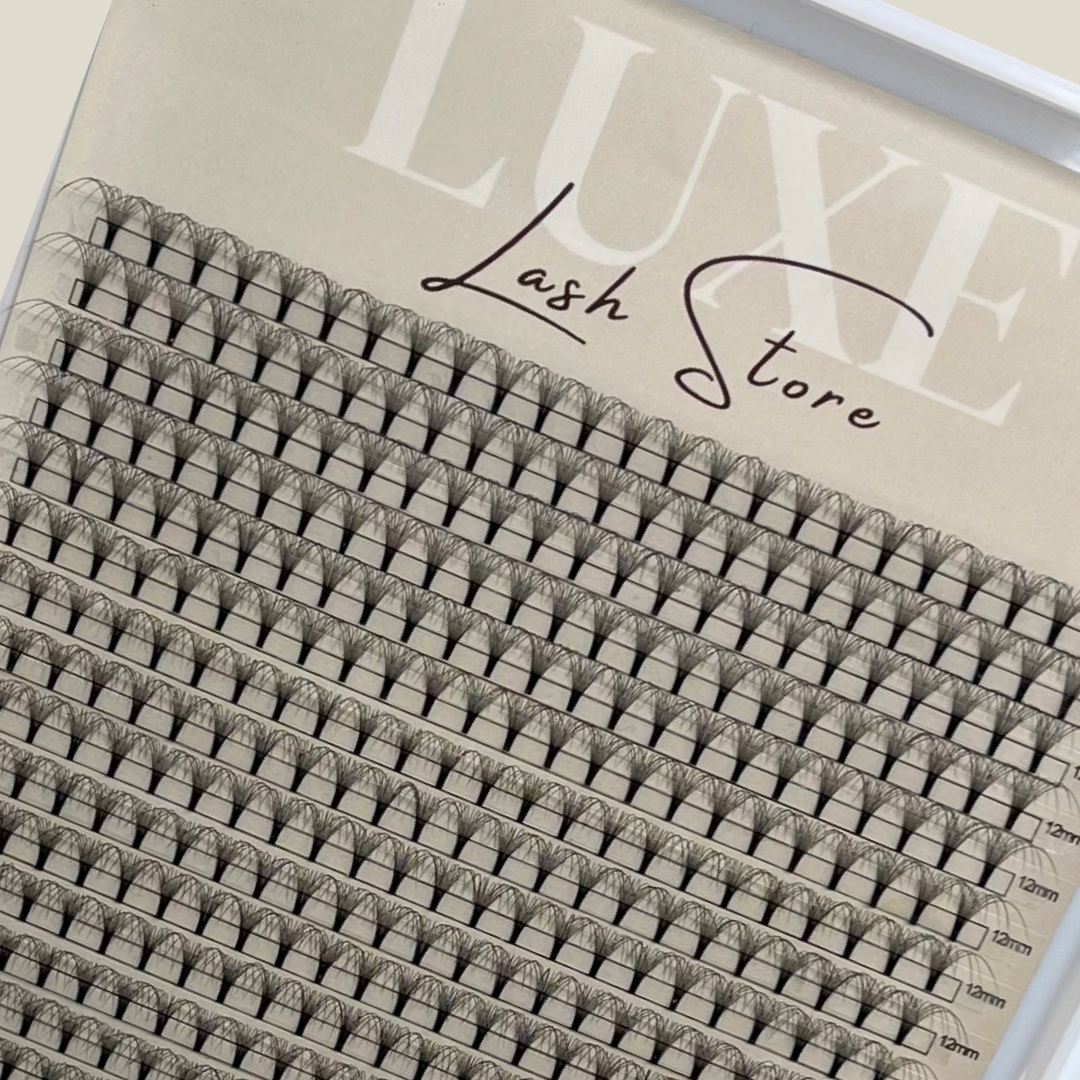 10D Premade Volume Fans Ultra Dark XL Lash Trays - D Curl